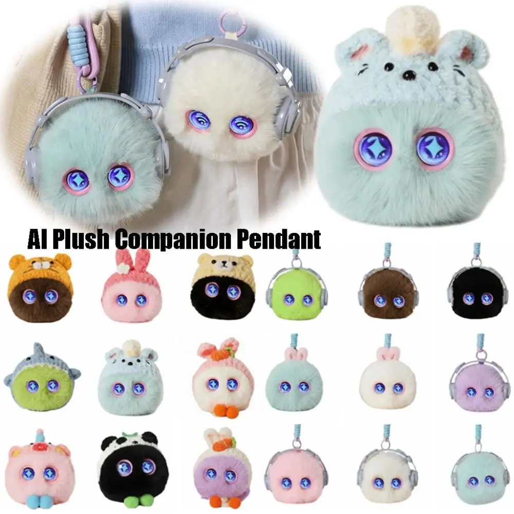 66 Languages Interactive AI Plush Companion Pendant Interactive Talking Emotional Support Plush AI Cat Plush Desk Buddy