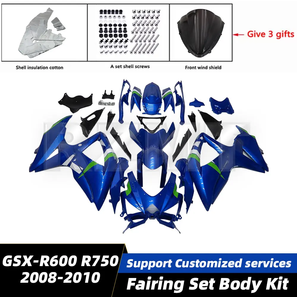 Motorcycle Fairing Set Body Kit Plastic For Suzuki GSX-R600 R750 2008-2010 K8 K9 K10 Accessories Injection Bodywork S0608