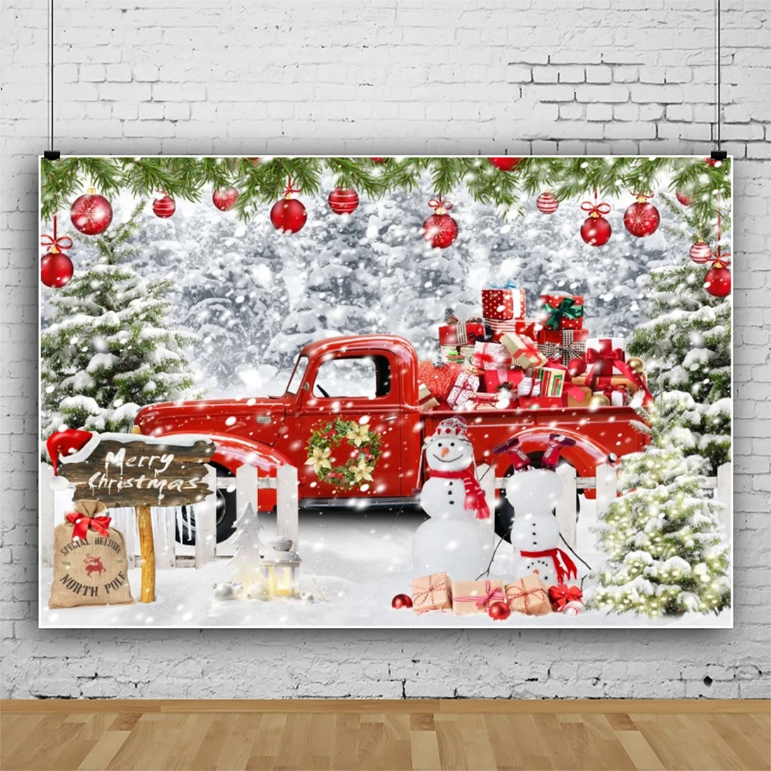 Candy House Christmas Photography Background Xmas Tree Winter Snowman Kids Birthday Party Baby Portrait Backdrop Photocall