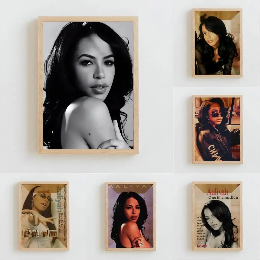 American Singer A-Aaliyah Poster High-Quality And Affordable Wall Stickers For Dormitory And Living Room Decoration