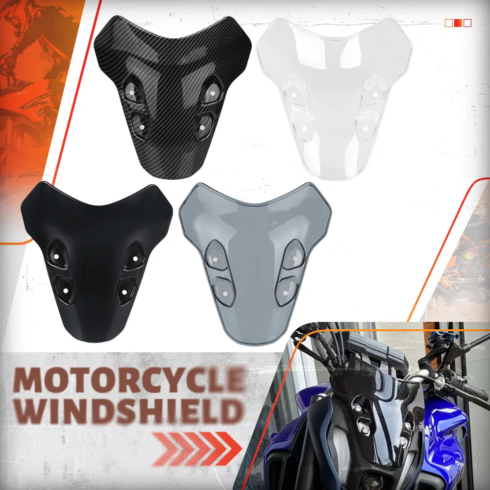 

MT07 2024 2023 2022 2021 For Yamaha MT07 Windscreen MT-07 MT 07 Motorcycle Windshield Deflectors Wind Shield Screen Protector