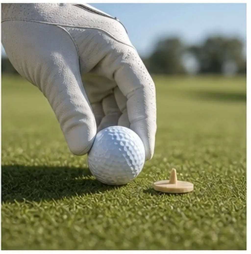 20pcs Wood Golf Ball Spot Markers – High-Visibility Natural Putting Alignment Tools for Fast Accurate Ball Location