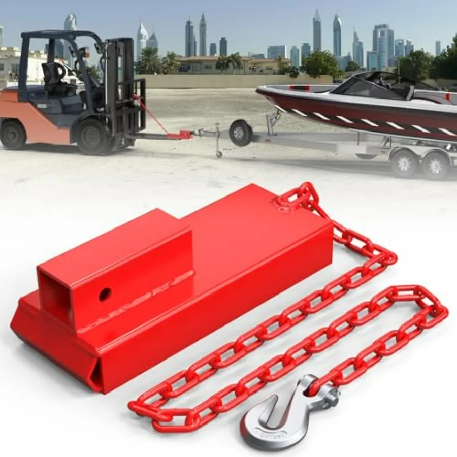 

2-точечное крепление для вилочного погрузчика, сверхмощное, с шаровым соединением, для надежного подъема и буксировки, со стальной цепью безопасности