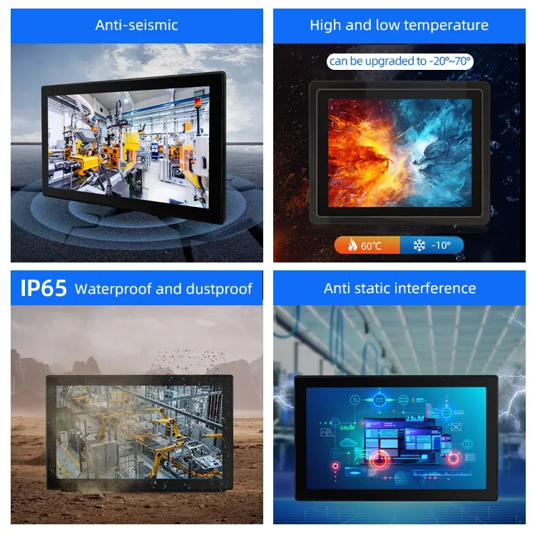 COMPT custom 13.3 inch ip65 waterproof multitouch steam-proof embedded panel mount high brightnessindustrial touchscreen monitor