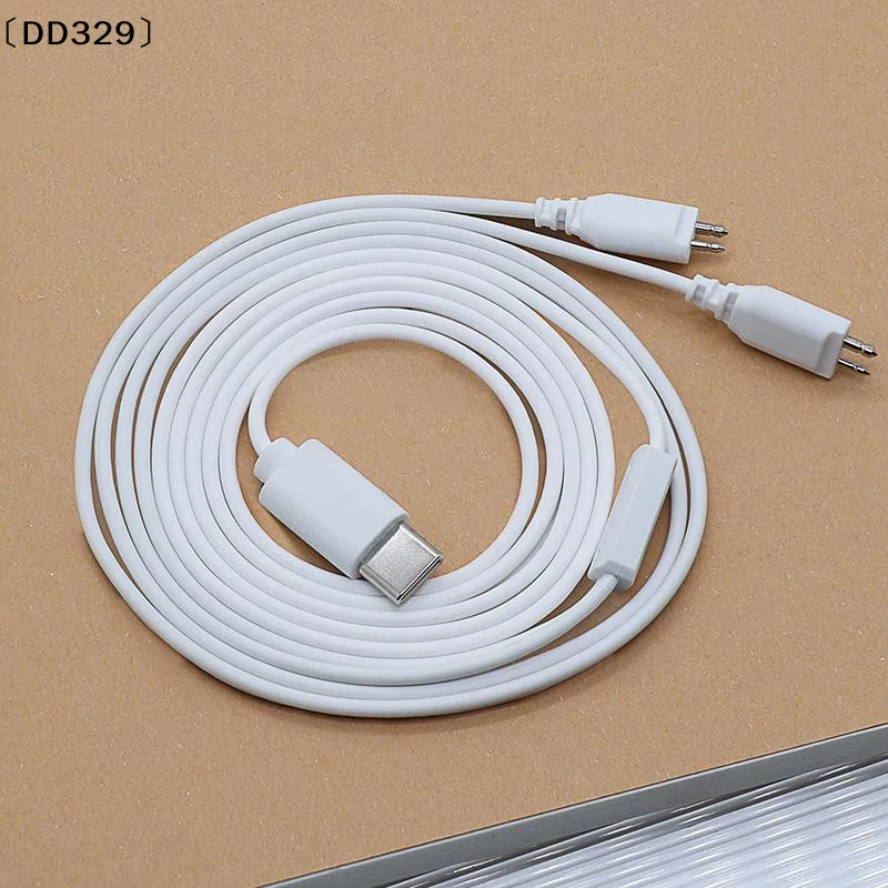 TPE Oxygen-Free Copper Hearing Aid Earphone Cable 2 Pin Single/Dual Head Hearing Aid Connection Cable Hearing Aid Access〔DD329〕