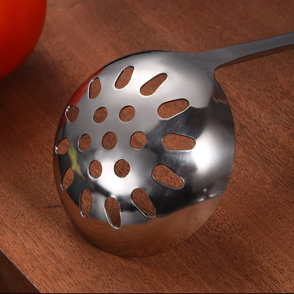 

Stainless Steel Soup Ladle Slotted Spoon Set Long Handle S-Hook Design For Hot Pot Soup Serving Home Restaurant Kitchen Use