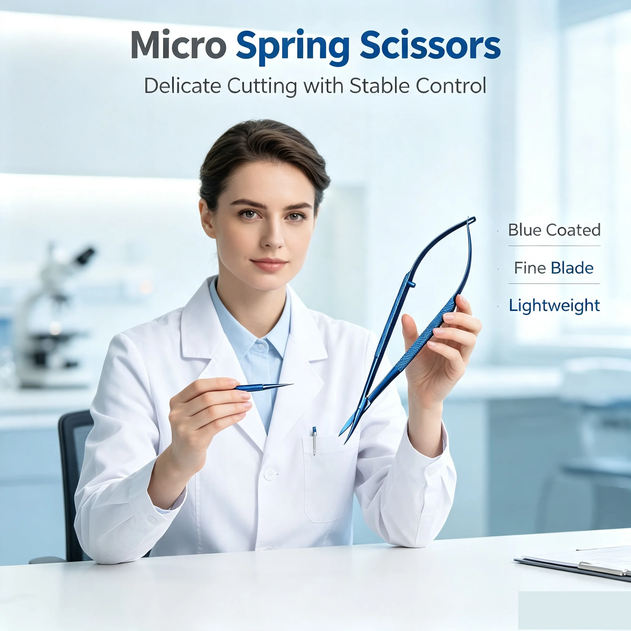Titanium Alloy Ophthalmic Instruments - Microsurgical Dental Needle Holders Scissors Tweezers Surgical Forceps Set