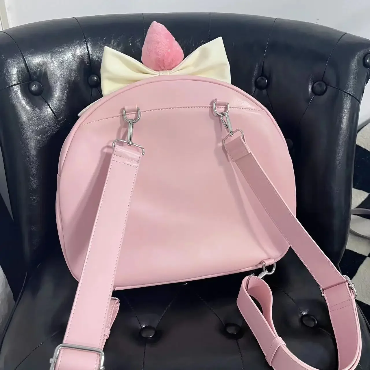 

2024 Sweet Strawberry Cake Cute Schoolbag Gift for Girl Pink Lolita Kawaii Backpack High-capacity Tote Shoulder Crossbody Bag