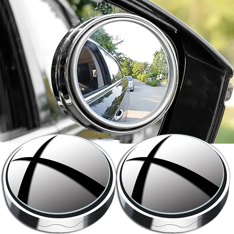 Adjustable Car Rearview HD Round Convex Mirror Blind Spot Auto Rearview 360 Degree Wide Angle Vehicle Parking Mirrors