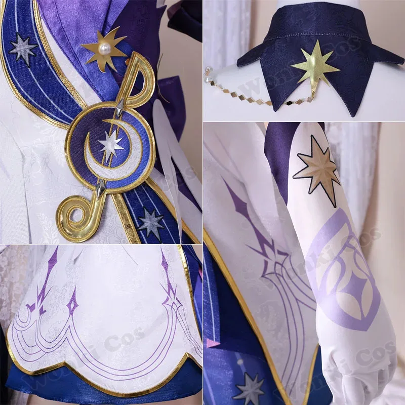 Parrucca per costume cosplay Star Rail Robin per donna, abito da festa, gioco, abiti cosplay, set completo con copricapo