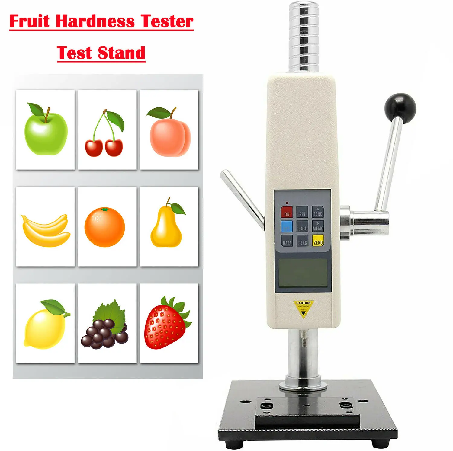 GY-4 Portable Digital Fruit Penetrometer Tester Fruit Sclerometer Tester Fruit Hardness Tester with Test Stand