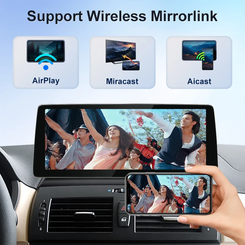 STWEI 2026 New Slim Linux System 12.8inch 2400X900 Resolution For BMW X3 E83 Wireless CarPlay Auto player  KSW Wired USB Screen