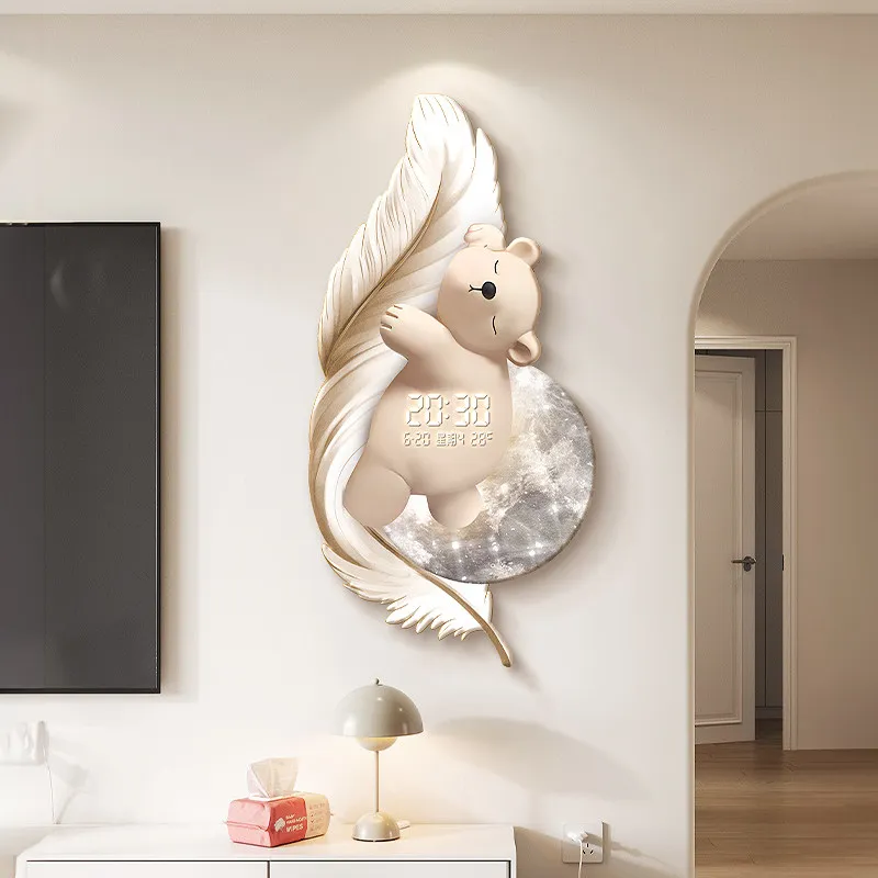 Led Cute Wall Watch Luxury Design Living Room Aesthetic Wall Clocks Modern Art Mural Orologio Da Parete Ornaments Home Decor