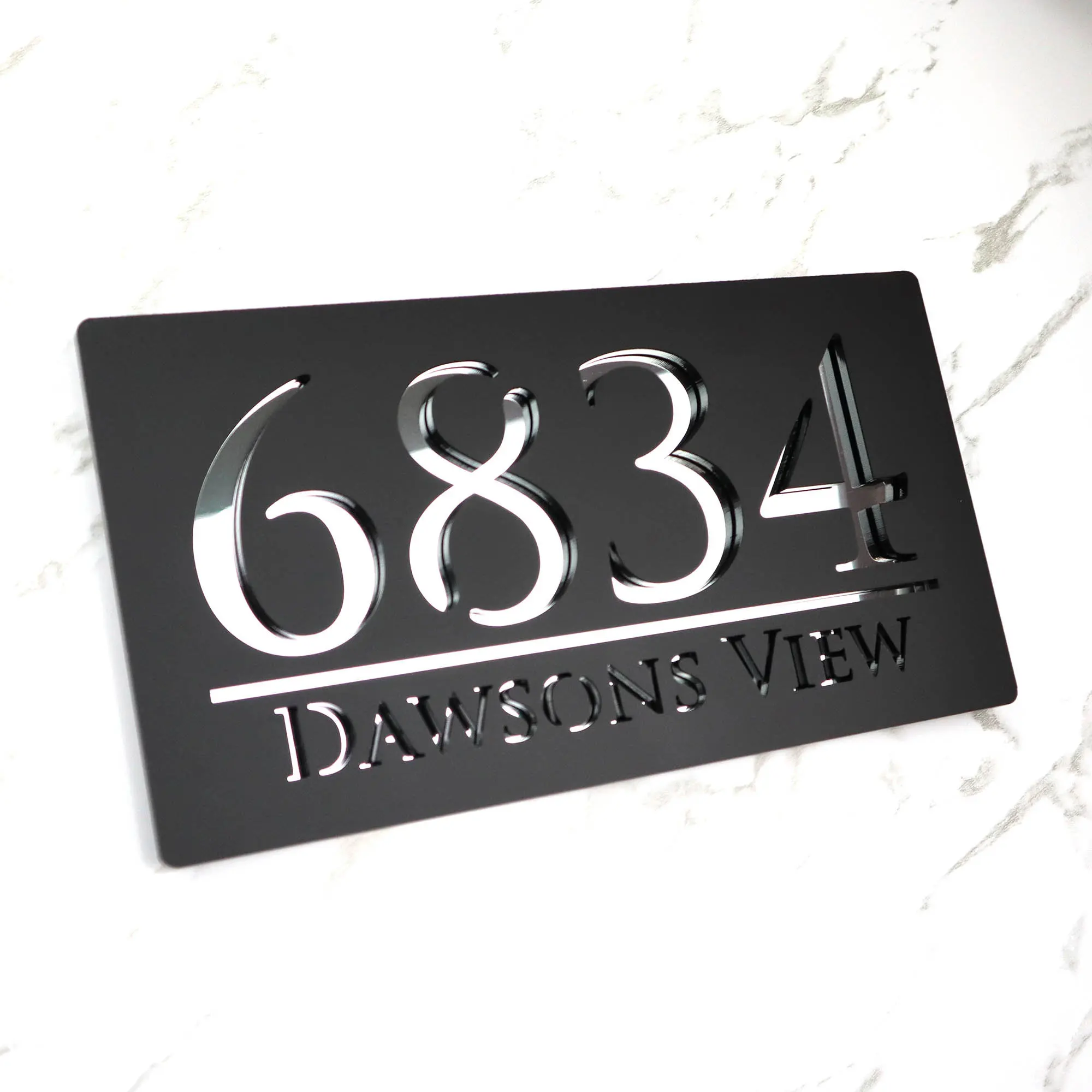 Personalized Laser Cut Acrylic Modern Door Plates Shop Signboard Company Plaque Customized House Number Address Letter Name