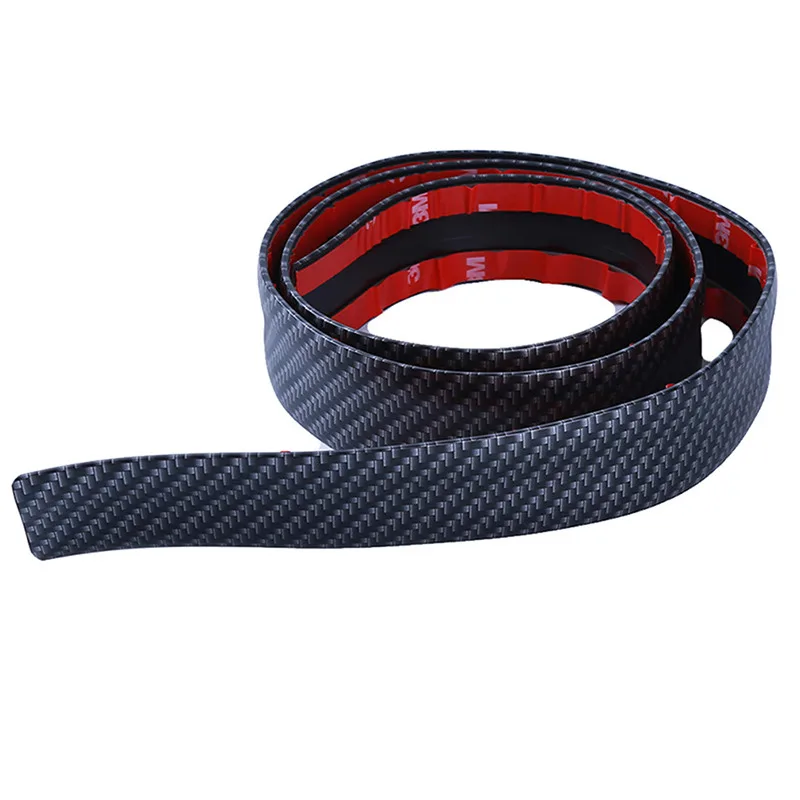 Car Threshold Strip Anti Scratch Door Sill Protector Rubber Strip Carbon Fiber Car Threshold Protection Bumper Film Sticker