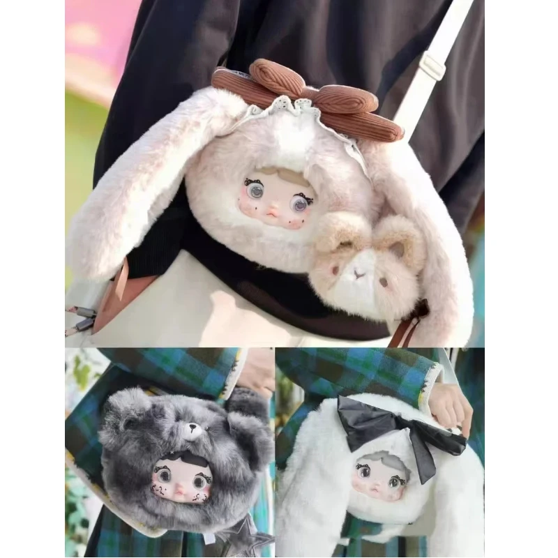 Oryginalny Nommi Winter Blind Box Plush Vinyl Backpack Winter Limited Edition Christmas Gift Girl Cute Plush Crossbody Bag 2025