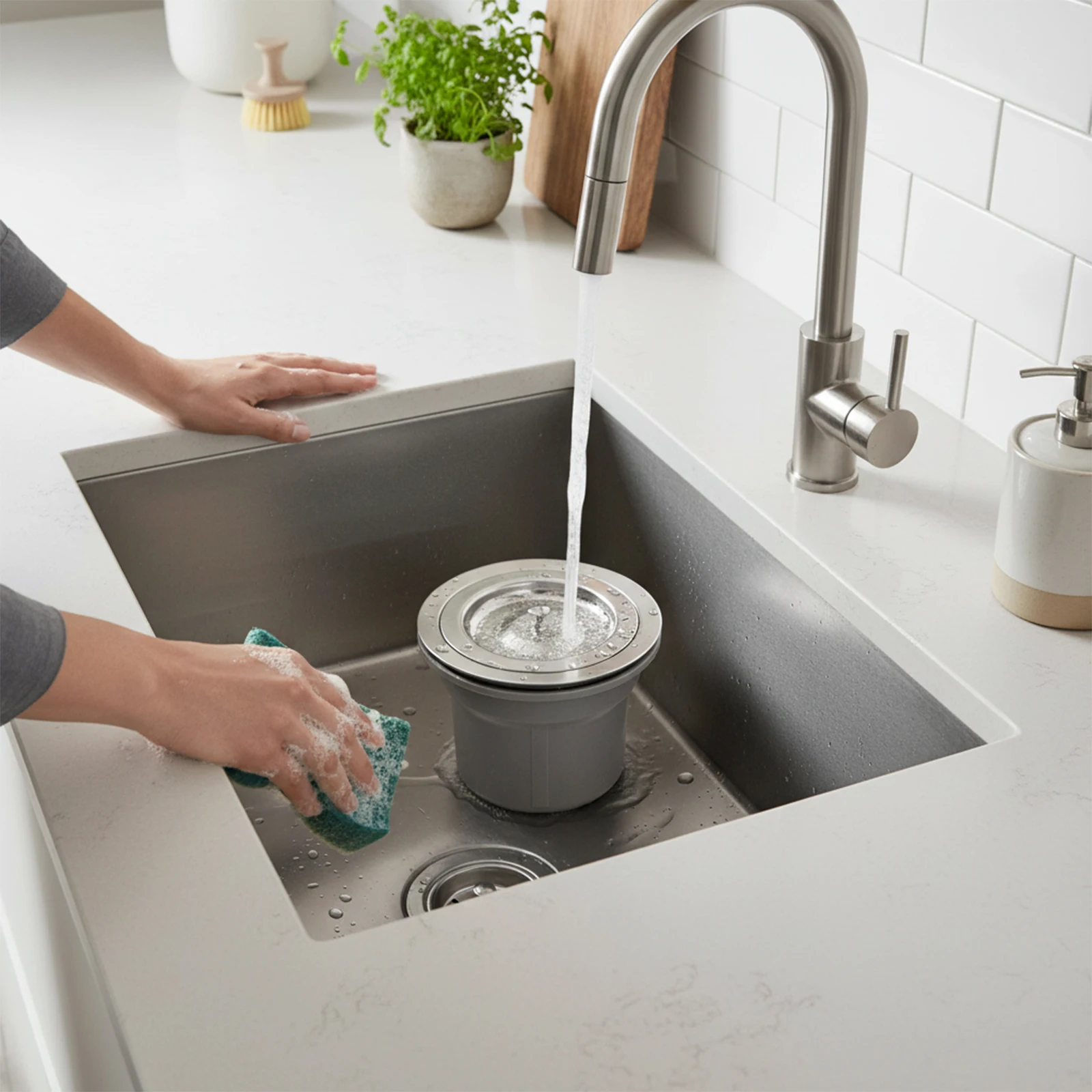 Drain Filter Basket Drainer Waste Kit Busy Kitchen Environment Efficient Design Hassle-free Installation Kitchen Renovation