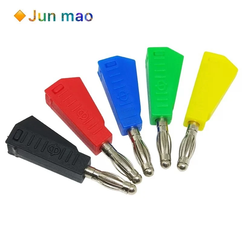 Overlapping 4mm banana plug, gun-shaped lantern-type stackable and extendable high-voltage overlapping banana connector