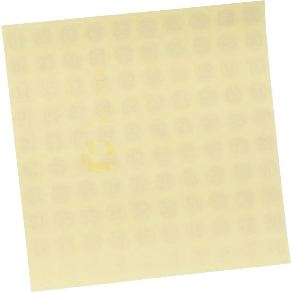 30 Sheets Labels 30 Sheets 1 to 100 Consecutive Number Stickers Water-proof White Number Labels 0.4 Inch Self-Adhesive Outdoor