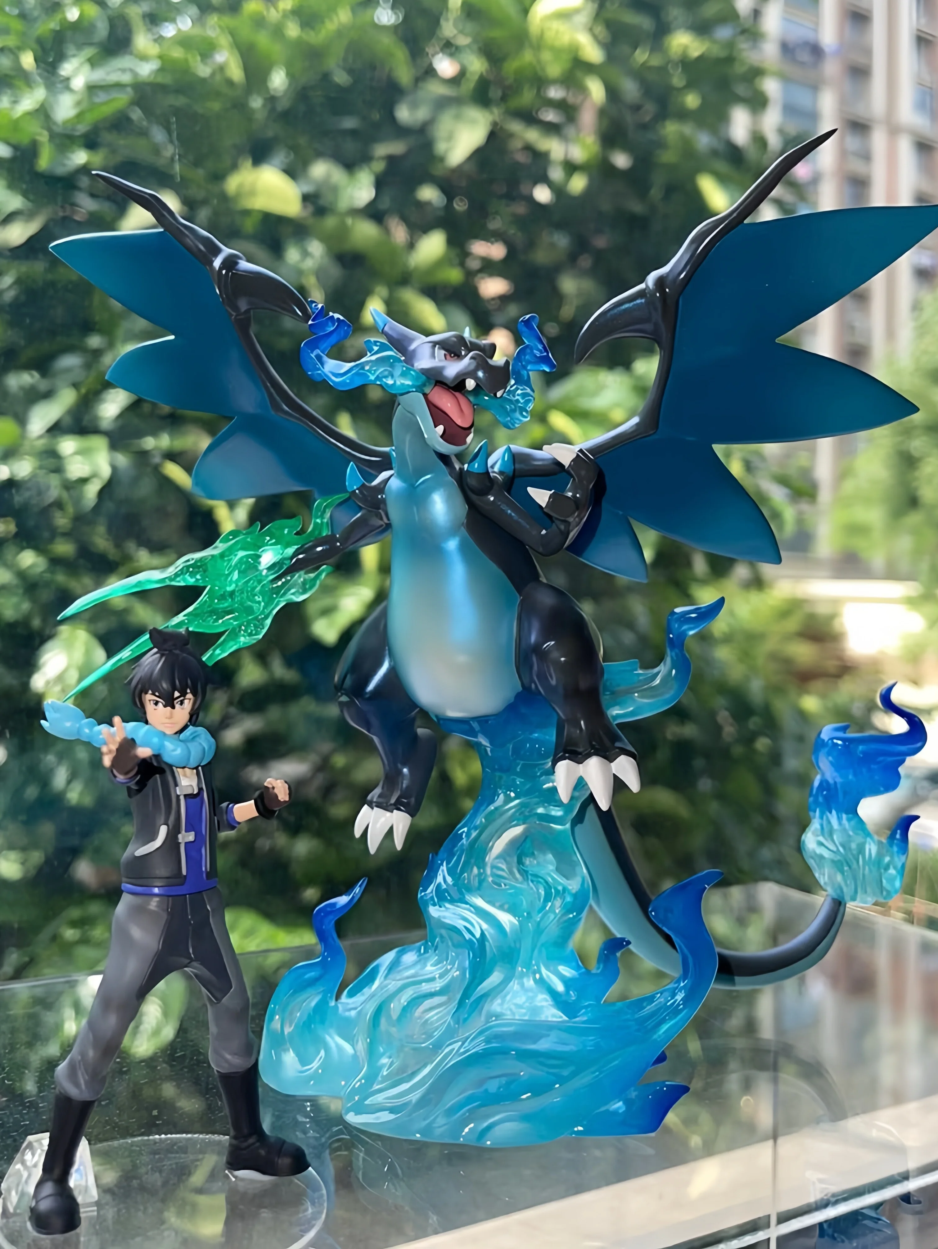 New Pokemon Mega Charizard X Figure Gk Black Charizard Dracaufeu Glurak Manga Statue Anime Action Figurine Collectible Model Toy