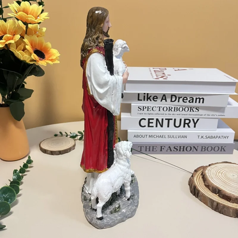 Exclusive for Cross-Border Religion Manger Shepherd Jesus Christmas Festival Decorations Resin Crafts Sculptured Ornaments