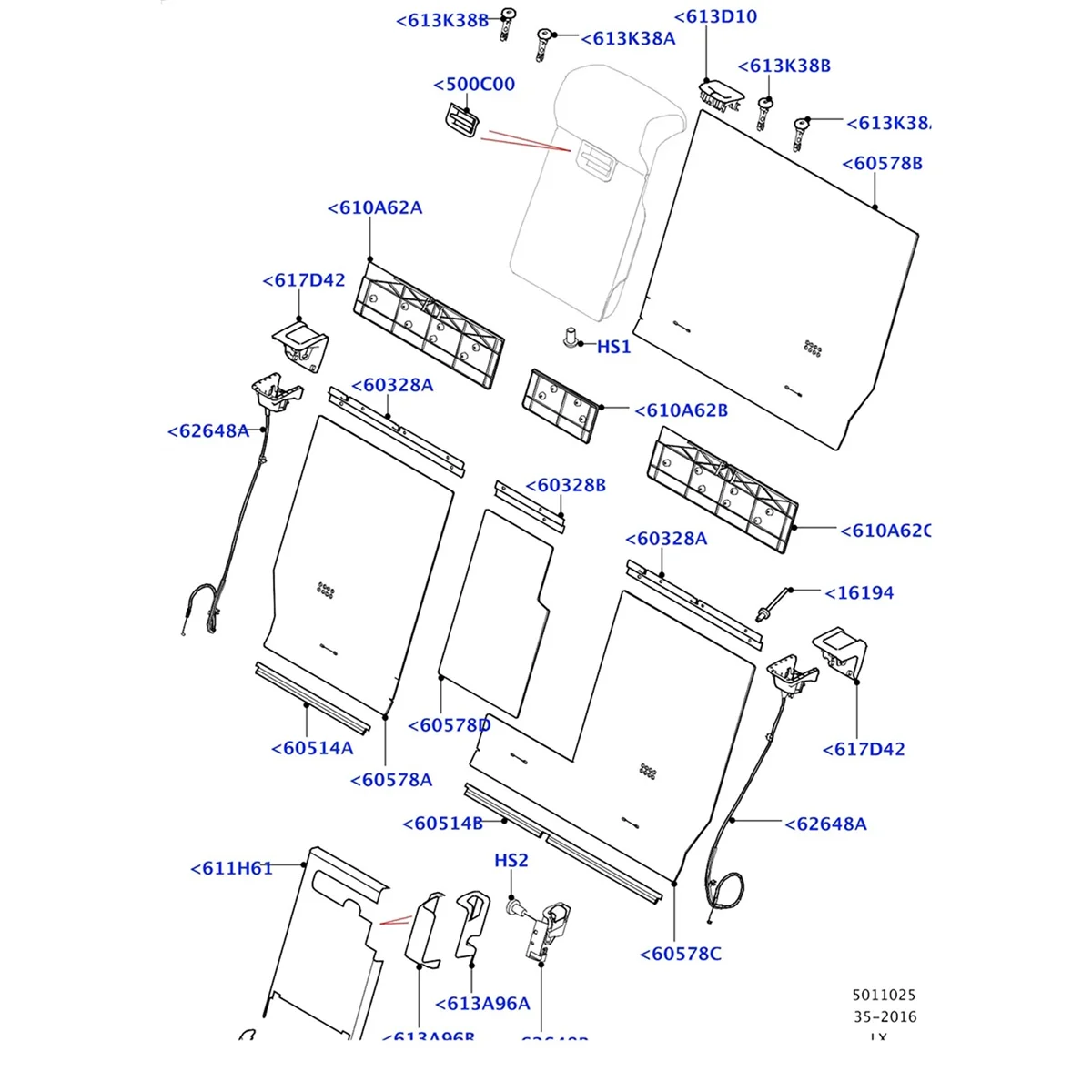 LR083126 Car Rear Armrest Clip Handle Latch Buckle Clip Latch for Land Rover Range Rover Sport L405 L494