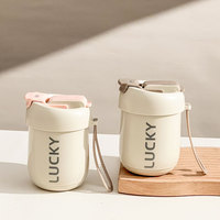 Thermos Bottle Leak-proof 316 Stainless Steel Straw Water Cup For Kid Student Detachable Double Wall Insulated Milk Coffee Mug