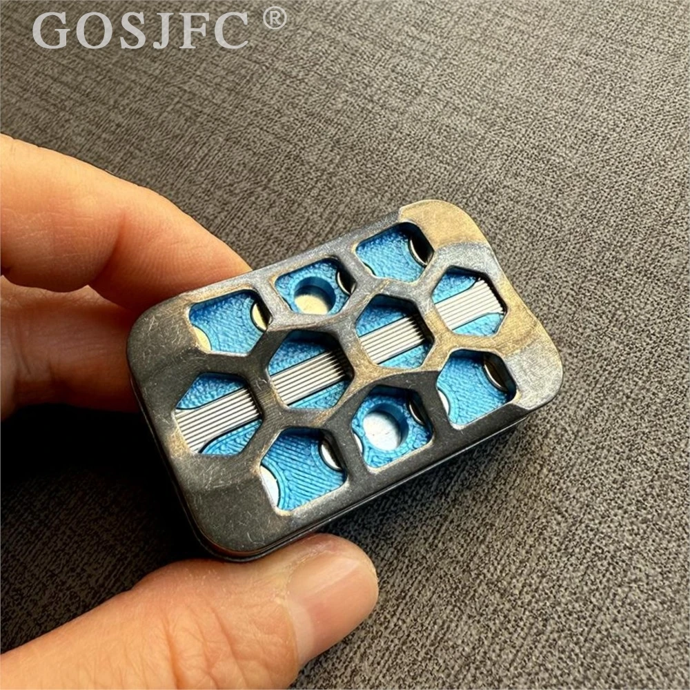 Grand aimant ajouré en titane et acier inoxydable, curseur de poussée illimité, jouets Fidget pour adultes, Fidget Spinner