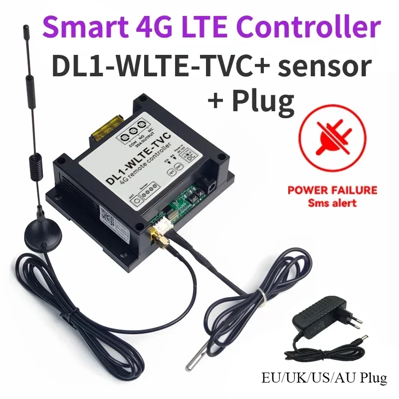 

DL1-WLTE-TVC Умный контроллер 4G LTE 30A SMS Контроль температуры и влажности Ворота Устройство открывания гаражных ворот Автоматическая сигнализация сбоя питания