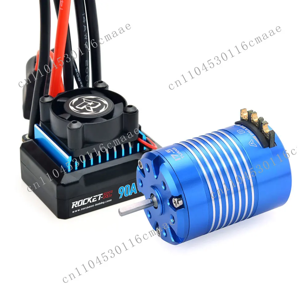 Surpass Hobby Rocket RC 540 Sensored Motor & 90A Sensored ESC Combo for 1/10 C Car Drift Truck Buggy on Off Roads Rc Cars