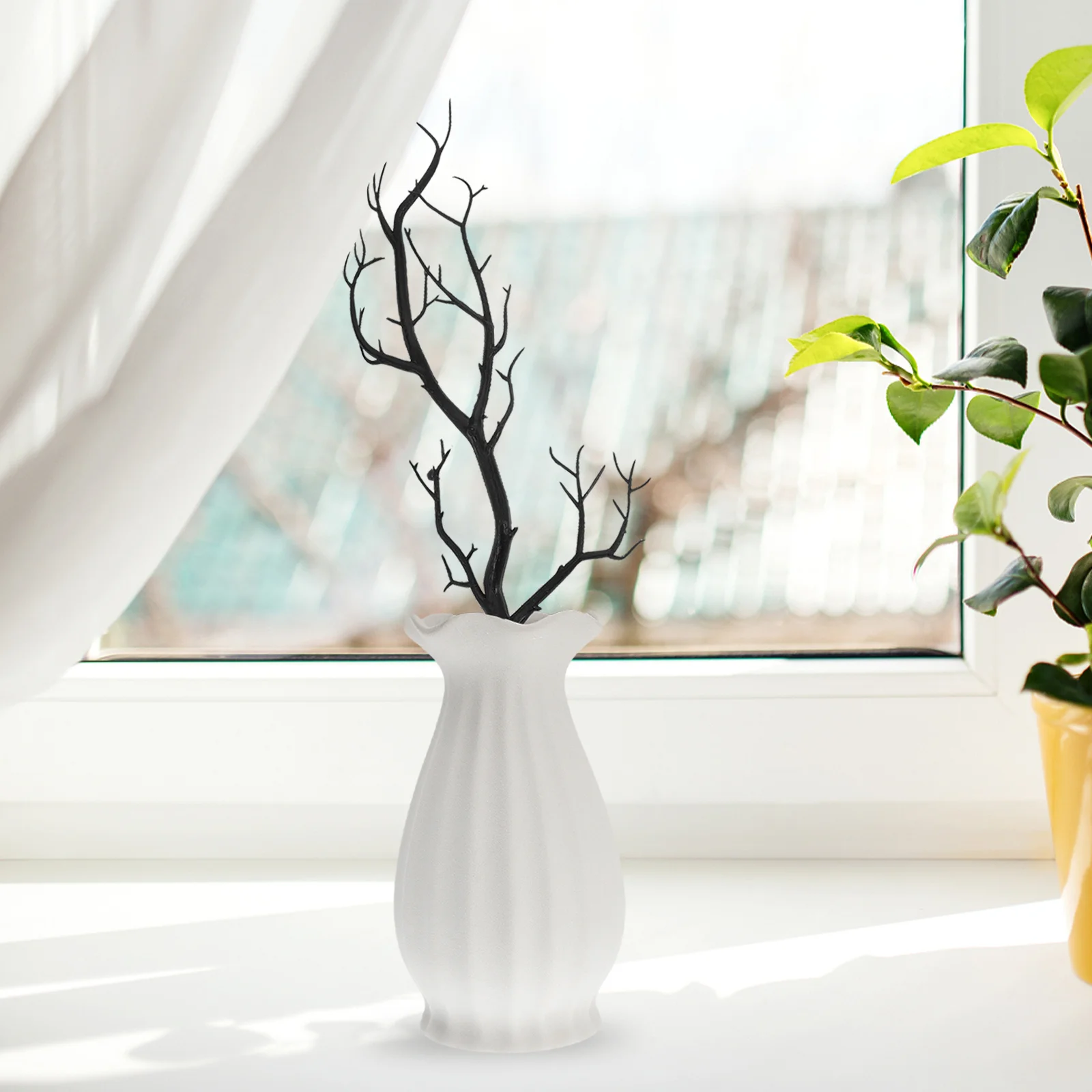 Branches d'arbre séchées artificielles pour Halloween, 6 pièces, brindilles en plastique, Simulation de brindilles, décoration de maison, remplissage de Vase de bureau, fausses Branches