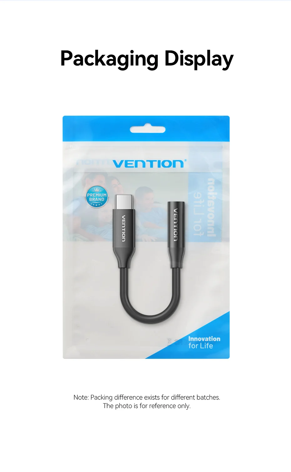 [2Pcs] Vention USB Type C to 3.5mm Jack Earphone Adapter Headphone USB C Cable Audio Adapter with DAC For iPhone 17 16 15 Xiaomi