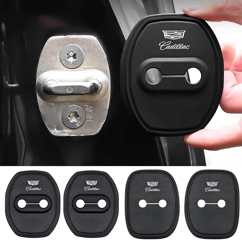 4 Peças de Adesivo Protetor para Fechadura de Porta de Carro, Acessórios para Cadillac ATS BLS CTS EXT SLR SRX XT4 XTS XT6 Escalade Deville