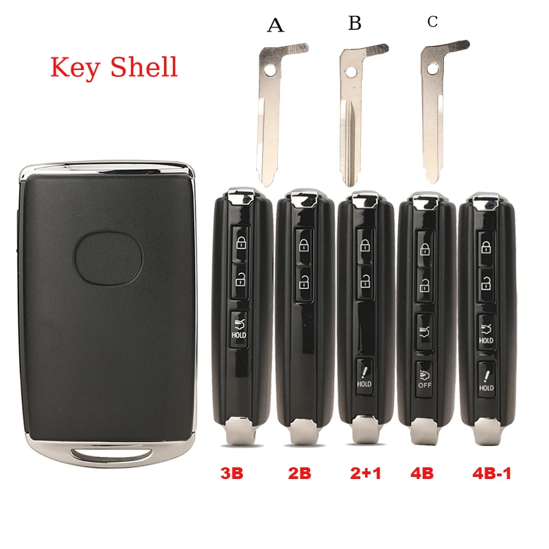 jingyuqin Remote Car Key Shell Case Smart Blade Fob Case Cover For Mazda 3 Alexa CX4 CX5 CX8 2019 2020 Smart Key