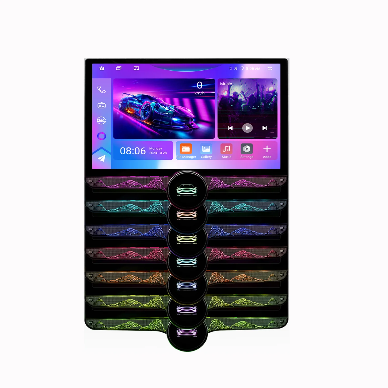 11.5 Inch Single Knob 6+128G Car Player 360 Surround View DAB Optional Radio for Vehicles Android Auto System Car Player