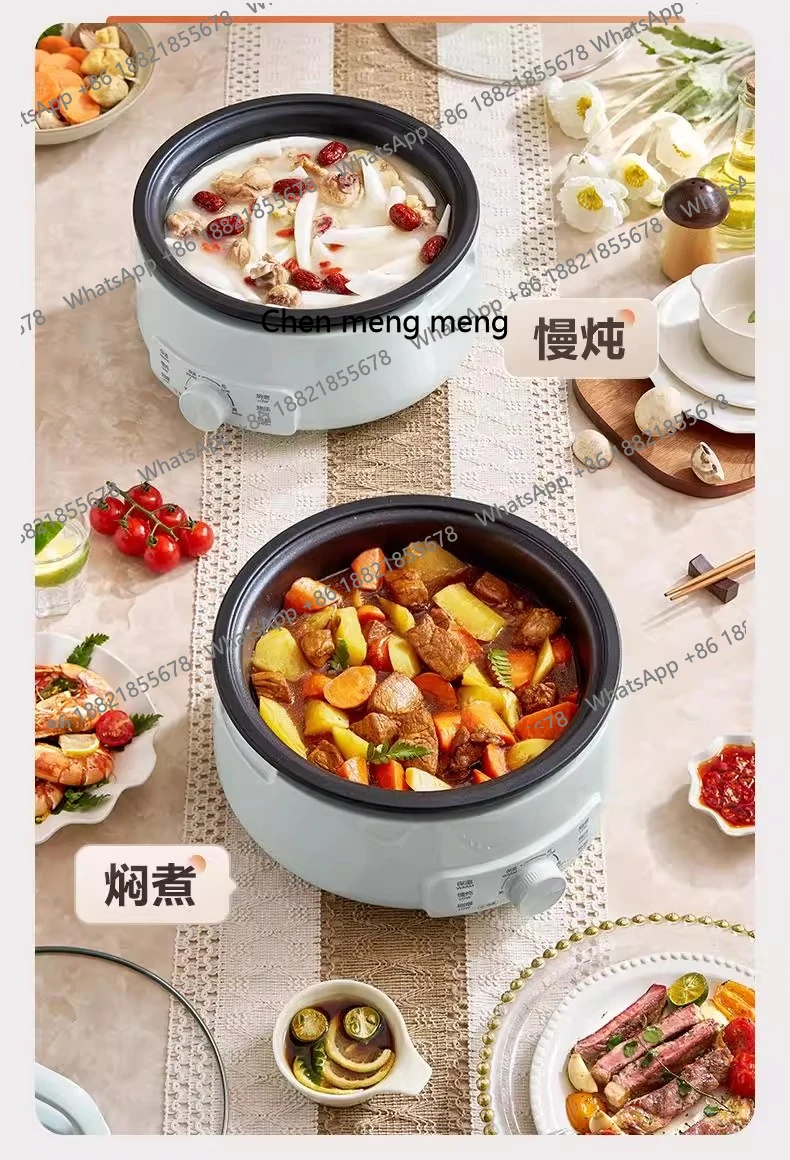 وعاء تسخين كهربائي منزلي وعاء طبخ كهربائي متعدد الوظائف، وعاء تسخين كهربائي مقسم