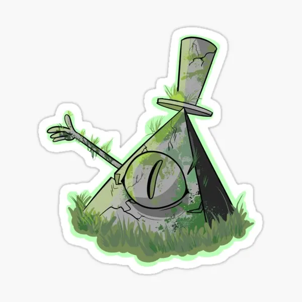 Bill Cipher Form 5  5PCS Stickers for Room Art Decorations Cute Anime Home Luggage Cartoon Window Car Wall Background Stickers