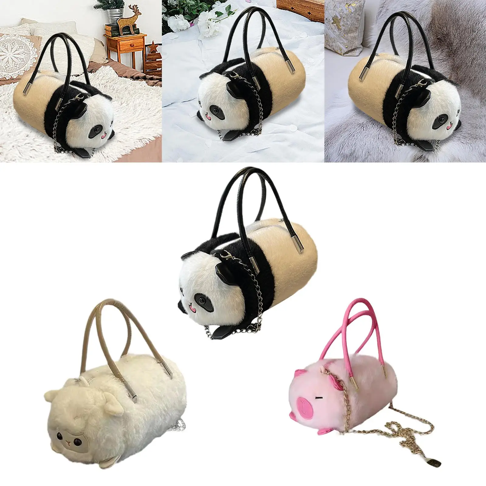

Women Handbag Shopping Bag Simplicity Soft Gifts Female Plush Shoulder Bag