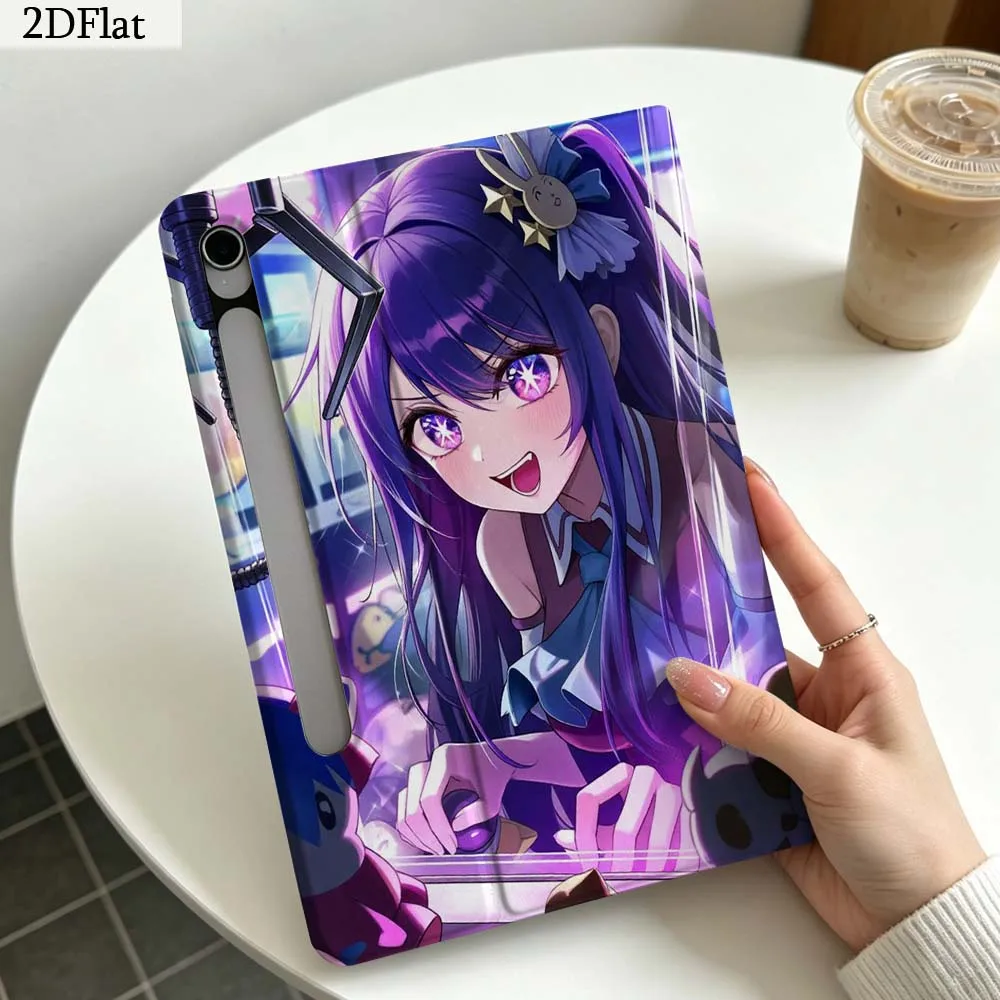 Cartoon Purple Hoshino Ai For Samsung Galaxy Tab S11 S10 S9 S8 S7 S6 A11 A10.1 A9 A8 A7 Ultra FE Plus Soft Tablet Case Gift