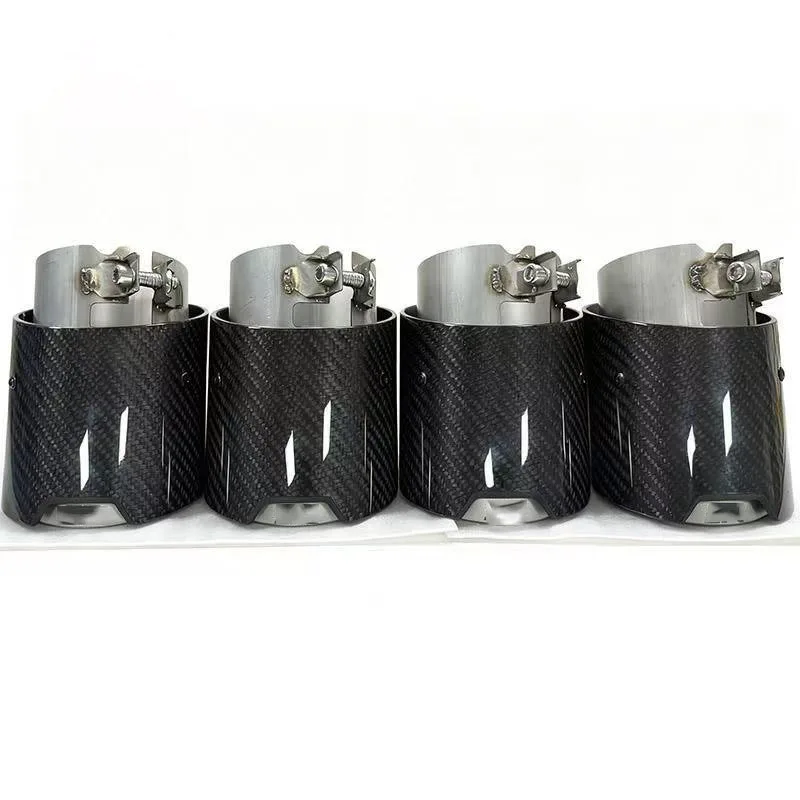 For BMW G90 G99 M5 Exhaust Pipe Muffler Tip Tail Throat Rear Nozzles Carbon Fiber 304 Stainless Steel Rear Nozzles 1 Piece view 4