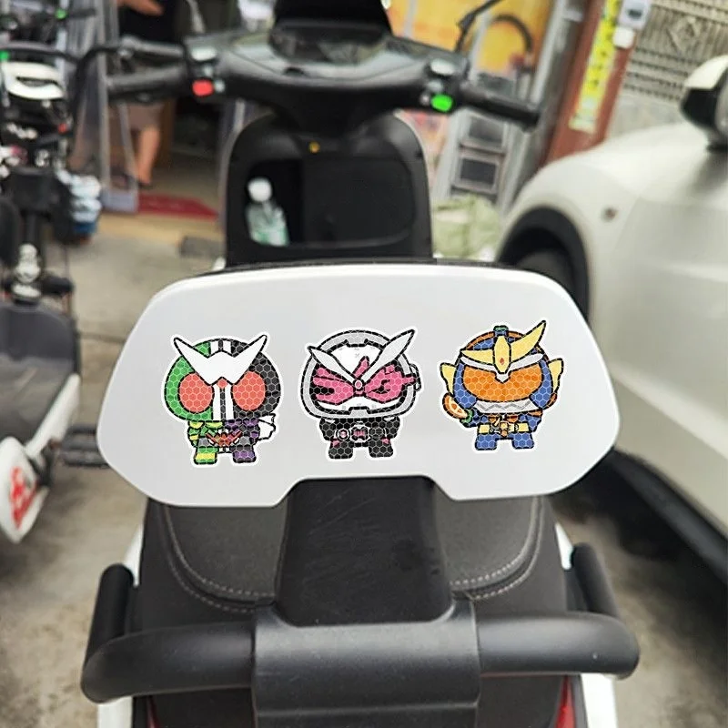 Personalized Kamen Rider car sticker, decorative for car windows and body, scratch cover, reflective sticker for luggage view 5