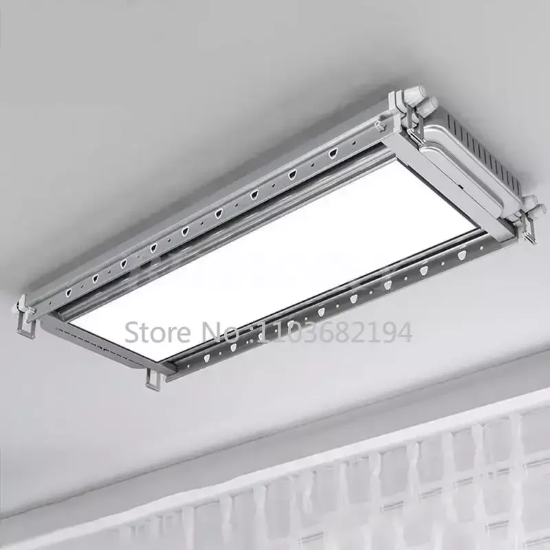 Electric Clothesline Ceiling Dryer Intelligent Lifting With Lights Balcony Ceiling Space Aluminum Telescopic Rod Laundry Hanger