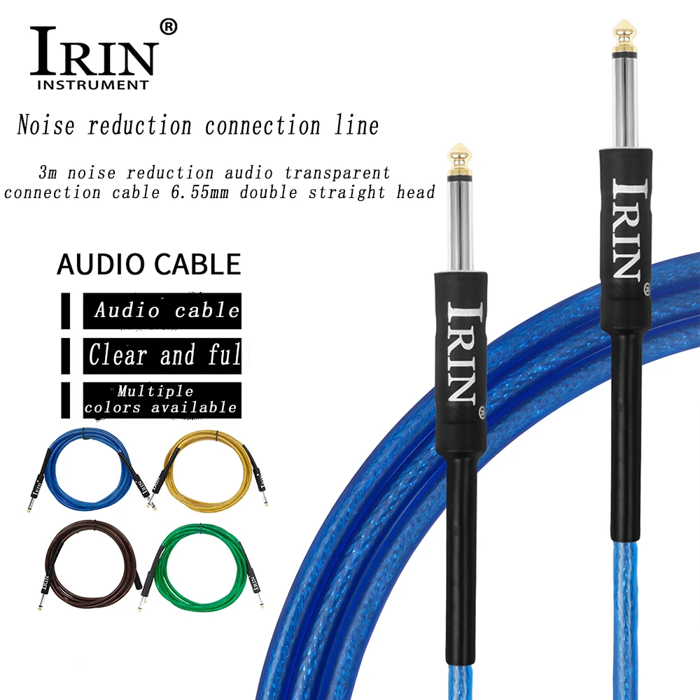 IRIN Guitar Audio Cable Electric Acoustic Guitar Bass Microphone 3/6/10 Meter Audio Cable Noise Canceling Plucked Accessory