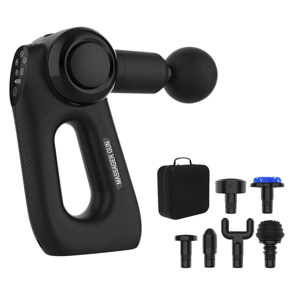 Professional Cordless Deep Tissue Massage Gun Body Fascial Sport Booster with Vibration and Percussion Features