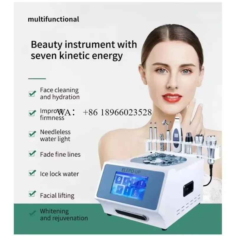 WMWMNU 7-in-1 Galvanic Facial Massager ABS Microcurrent Desktop Face Lift for Home Use Beauty Equipment