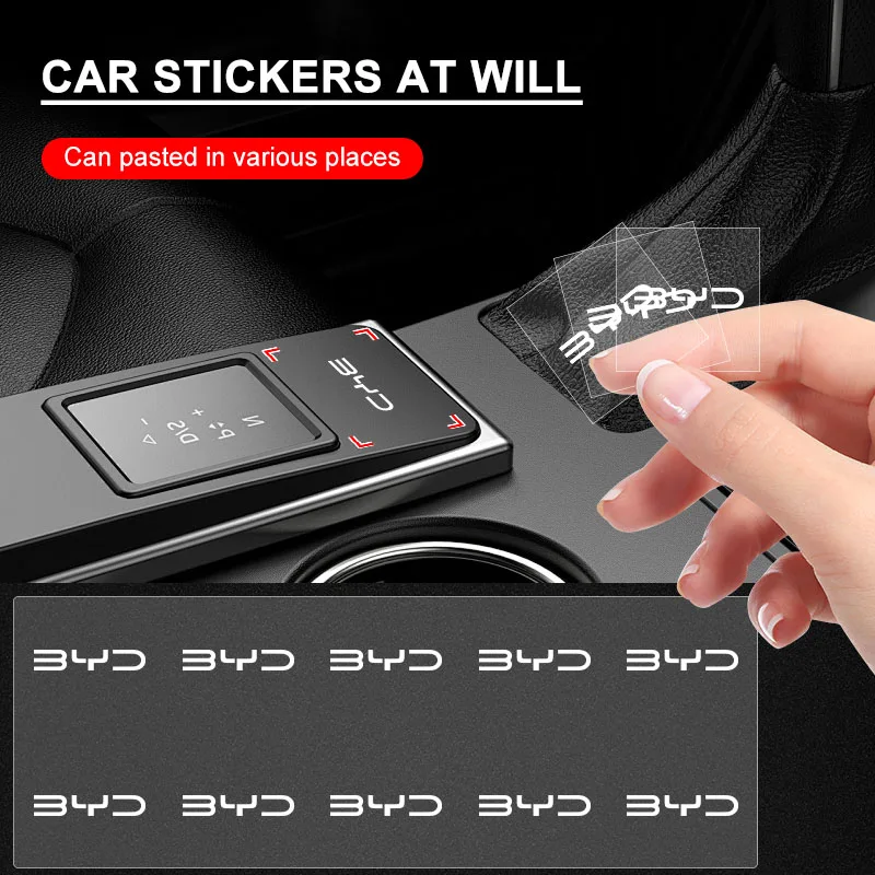 Car Rear Trunk Letters Logo Emblem Badge Decals Sticker Car Emblem CAPS For BYD Qing Song Tang Yuan F3 S6 F0 I3 S7 G3 E5 E2 E1