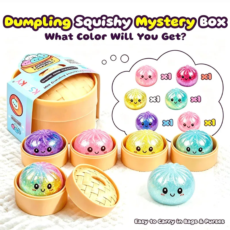 1PC Soft Dough Filled Squishy Ball Sensory Fidget Stress Reliever Calm Down Toy For Anxiety Relief Random Assorted Colo