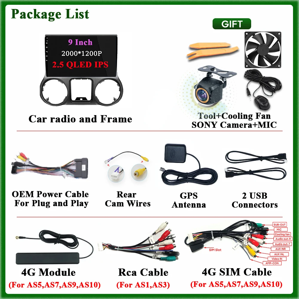 راديو سيارة أندرويد 15 لسيارة جيب رانجلر 3 JK 2010-2018 نظام تحديد المواقع والملاحة أندرويد أوتو كاربلاي واي فاي فيديو ستيريو 2K شاشة 4G No 2din #6