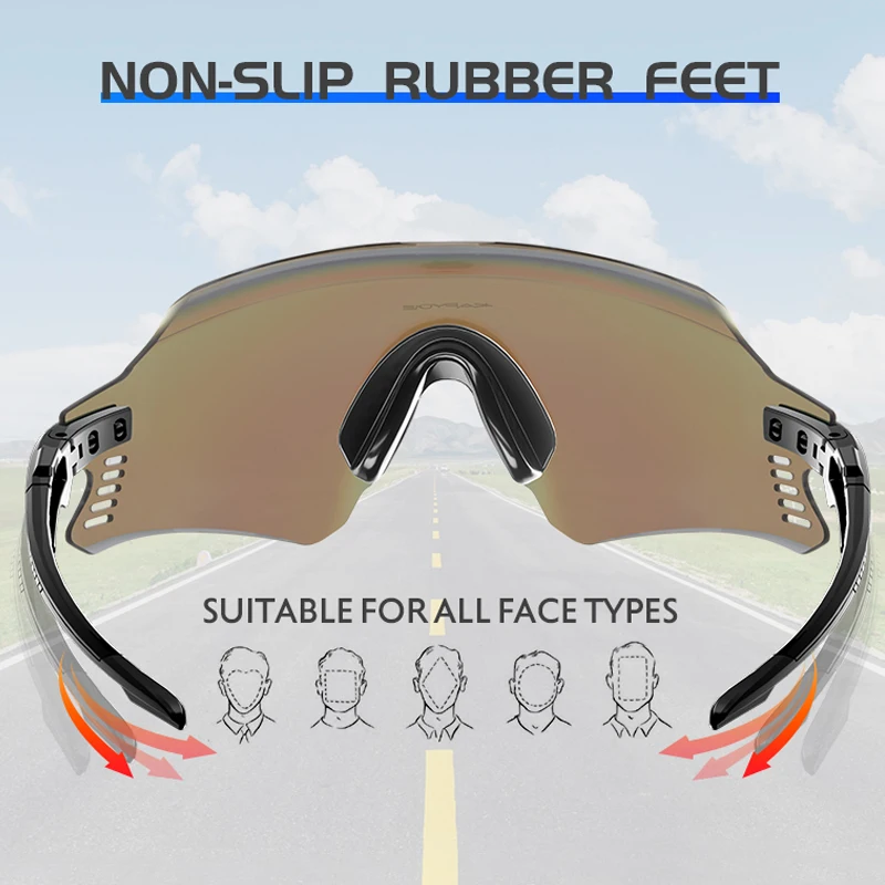 KAPVOE Photochrome Radfahren Sonnenbrille Männer Straße Fahren Fahrrad Brille Outdoor Sport Wandern Frauen Fahrrad Radfahren UV400 Brille – Detail 2