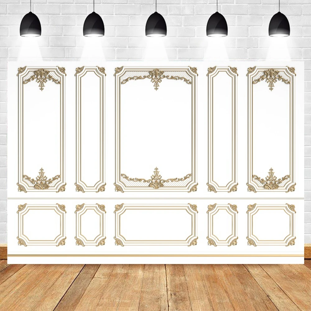 Retro Interior Wall Photography Background Vintage Castle Palace Europe Indoor Wedding Baby Shower Decor Backdrop Photo Props